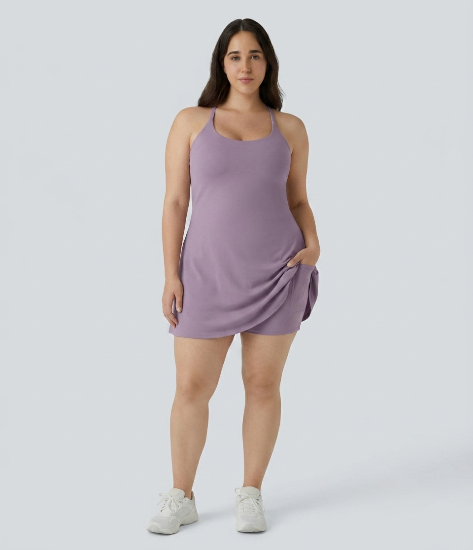 Plush Backless Active Dress